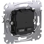   SCHNEIDER MEG4366-0130 USB charger insert type 1x USB C with Power delivery technology and 65W charging perfomance