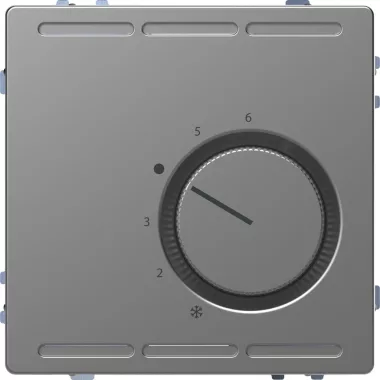 SCHNEIDER MEG5763-6036 MERTEN Szobatermosztát, váltóérintkezős, 24 V AC, 1 A, D-Life, acél