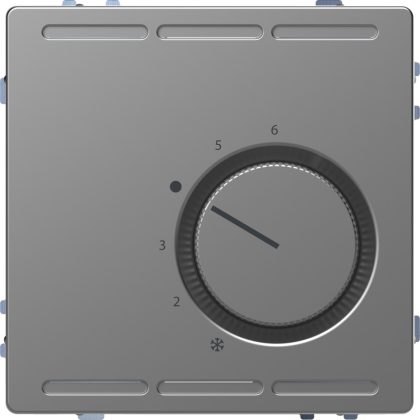   SCHNEIDER MEG5763-6036 MERTEN Szobatermosztát, váltóérintkezős, 24 V AC, 1 A, D-Life, acél