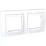 SCHNEIDER MGU2.004.18 UNICA Basic kettes keret, fehér