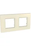 SCHNEIDER MGU2.704.16 UNICA Quadro kettes keret, gipszfehér SCHNEIDER MGU2.704.16 UNICA Quadro kettes keret, gipszfehér