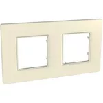 SCHNEIDER MGU2.704.16 UNICA Quadro kettes keret, gipszfehér