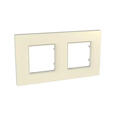 SCHNEIDER MGU2.704.16 UNICA Quadro kettes keret, gipszfehér SCHNEIDER MGU2.704.16 UNICA Quadro kettes keret, gipszfehér