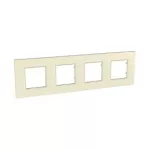 SCHNEIDER MGU2.708.16 UNICA Quadro four frame, plaster white
