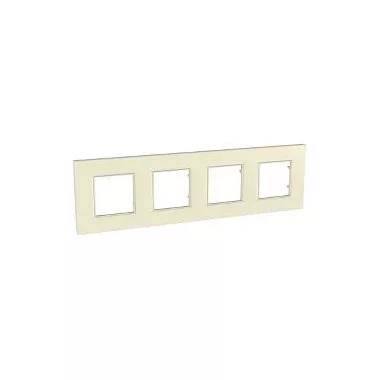 SCHNEIDER MGU2.708.16 UNICA Quadro four frame, plaster white