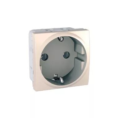 SCHNEIDER MGU3.036.25 Unica 2P+F dugalj csatlakozóaljzat, csavaros bekötés, rögzítőkeret nélkül, 16A, krém