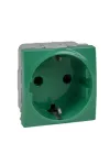 SCHNEIDER MGU3.037.06 Unica 2P + F socket with child protection, screw connection, without mounting frame, 16A, green