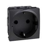   SCHNEIDER MGU3.037.12 Unica 2P + F socket with child protection, screw connection, without mounting frame, 16A, graphite