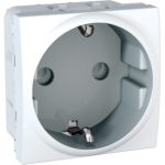   SCHNEIDER MGU3.037.18 Unica 2P + F socket with child protection, screw connection, without mounting frame, 16A, white