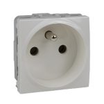   SCHNEIDER MGU3.039.25 Unica 2P + F double pin socket with child protection, screw connection, without mounting frame, 16A, cream