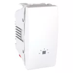   SCHNEIDER MGU3.106.18L Unica Egypólusú nyomó, lámpajeles, rögzítőkeret nélkül, 1 modulos, fehér