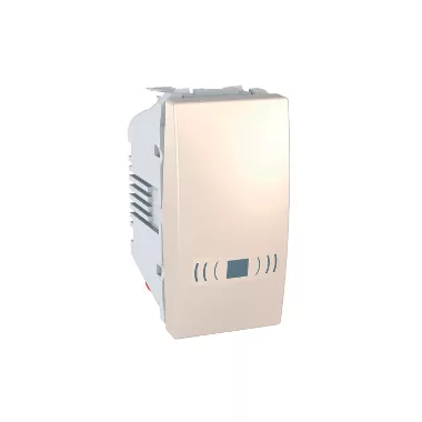 SCHNEIDER MGU3.106.25C Unica Egypólusú nyomó, csengőjeles, rögzítőkeret nélkül, 1 modulos, krém