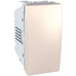   SCHNEIDER MGU3.136.25 Unica Egypólusú nyomó, NC, rögzítőkeret nélkül, 1 modulos, krém