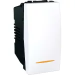   SCHNEIDER MGU3.161.18S Unica Single-pole switch, test light, screw connection, without mounting frame, 1-module, 16AX, white
