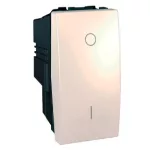   SCHNEIDER MGU3.162.25 Unica Bipolar switch, screw connection, without mounting frame, 1 module, 16AX, cream