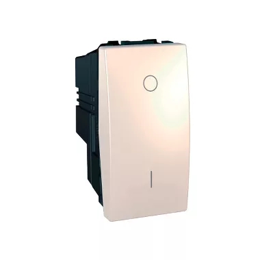 SCHNEIDER MGU3.162.25 Unica Bipolar switch, screw connection, without mounting frame, 1 module, 16AX, cream