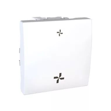 SCHNEIDER MGU3.203.18VMC Unica Ventilátor fokozat szabályzó, rögzítőkeret nélkül, 2 modulos, fehér SCHNEIDER MGU3.203.18VMC Unica Ventilátor fokozat szabályzó, rögzítőkeret nélkül, 2 modulos, fehér