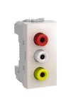 SCHNEIDER MGU3.431.25 Unica RGB (RCA) video csatlakozó, rögzítőkeret nélkül, 1 modulos, krém SCHNEIDER MGU3.431.25 Unica RGB (RCA) video csatlakozó, rögzítőkeret nélkül, 1 modulos, krém