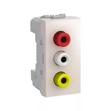 SCHNEIDER MGU3.431.25 Unica RGB (RCA) video csatlakozó, rögzítőkeret nélkül, 1 modulos, krém SCHNEIDER MGU3.431.25 Unica RGB (RCA) video csatlakozó, rögzítőkeret nélkül, 1 modulos, krém