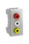 SCHNEIDER MGU3.431.30 Unica RGB (RCA) video csatlakozó, rögzítőkeret nélkül, 1 modulos, alumínium SCHNEIDER MGU3.431.30 Unica RGB (RCA) video csatlakozó, rögzítőkeret nélkül, 1 modulos, alumínium