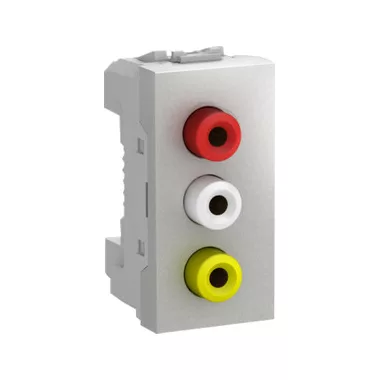 SCHNEIDER MGU3.431.30 Unica RGB (RCA) video csatlakozó, rögzítőkeret nélkül, 1 modulos, alumínium SCHNEIDER MGU3.431.30 Unica RGB (RCA) video csatlakozó, rögzítőkeret nélkül, 1 modulos, alumínium
