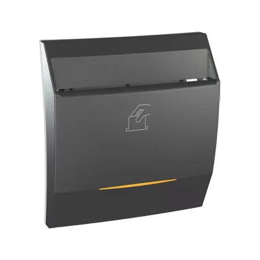 SCHNEIDER MGU3.540.12 Unica TOP hotelkártya kapcsoló, időzítős, rögzítőkeret nélkül, 2 modulos, 8A, grafit SCHNEIDER MGU3.540.12 Unica TOP hotelkártya kapcsoló, időzítős, rögzítőkeret nélkül, 2 modulos, 8A, grafit