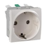   SCHNEIDER MGU3.057.25 UNICA 2P + F socket with child protection, spring-loaded connection, without mounting frame, 16A, cream
