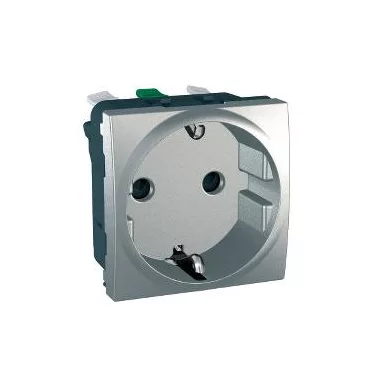 SCHNEIDER MGU3.057.30 UNICA 2P+F dugalj csatlakozóaljzat gyermekvédelemmel, rugós bekötés, rögzítőkeret nélkül, 16A, alumínium SCHNEIDER MGU3.057.30 UNICA 2P+F dugalj csatlakozóaljzat gyermekvédelemmel, rugós bekötés, rögzítőkeret nélkül, 16A, alumínium