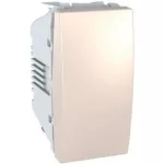   SCHNEIDER MGU3.101.25 UNICA Egypólusú kapcsoló, rögzítőkeret nélkül, 1 modulos, krém