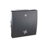   SCHNEIDER MGU3.203.12VMC UNICA Ventilátor fokozat szabályzó, rögzítőkeret nélkül, 2 modulos, grafit