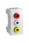 SCHNEIDER MGU3.431.18 UNICA RGB (RCA) video csatlakozó, rögzítőkeret nélkül, 1 modulos, fehér SCHNEIDER MGU3.431.18 UNICA RGB (RCA) video csatlakozó, rögzítőkeret nélkül, 1 modulos, fehér
