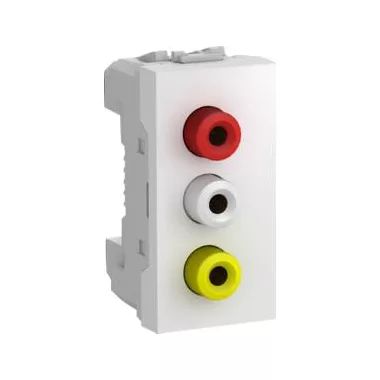 SCHNEIDER MGU3.431.18 UNICA RGB (RCA) video csatlakozó, rögzítőkeret nélkül, 1 modulos, fehér SCHNEIDER MGU3.431.18 UNICA RGB (RCA) video csatlakozó, rögzítőkeret nélkül, 1 modulos, fehér