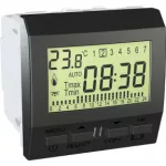   SCHNEIDER MGU3.505.12 UNICA Programozható szobatermosztát, rögzítőkeret nélkül, 2 modulos, grafit