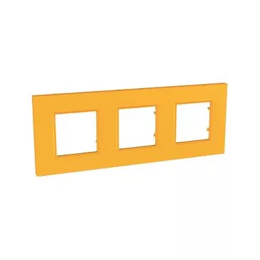 SCHNEIDER MGU4.706.29 UNICA Quadro hármas keret, kurkuma SCHNEIDER MGU4.706.29 UNICA Quadro hármas keret, kurkuma