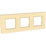 SCHNEIDER MGU4.706.36 UNICA Quadro hármas keret, pezsgő
