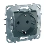   SCHNEIDER MGU50.037.12Z UNICA 2P+F dugalj csatlakozóaljzat gyermekvédelemmel, csavaros bekötés, 16A, grafit