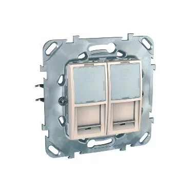 SCHNEIDER MGU50.6161.25Z UNICA 2xRJ45 adapter, univerzális, krém SCHNEIDER MGU50.6161.25Z UNICA 2xRJ45 adapter, univerzális, krém