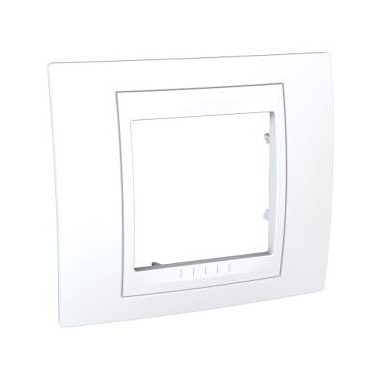 SCHNEIDER MGU6.002.18 UNICA Plus egyes keret, fehér betéttel, fehér