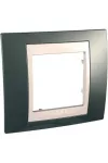 SCHNEIDER MGU6.002.524 UNICA Plus egyes keret, krém betéttel, pezsgőszürke SCHNEIDER MGU6.002.524 UNICA Plus egyes keret, krém betéttel, pezsgőszürke
