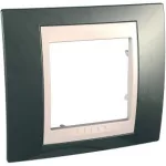   SCHNEIDER MGU6.002.524 UNICA Plus egyes keret, krém betéttel, pezsgőszürke