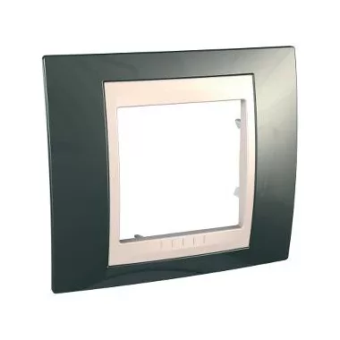 SCHNEIDER MGU6.002.524 UNICA Plus egyes keret, krém betéttel, pezsgőszürke SCHNEIDER MGU6.002.524 UNICA Plus egyes keret, krém betéttel, pezsgőszürke