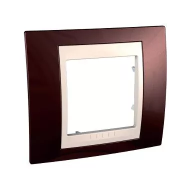 SCHNEIDER MGU6.002.551 UNICA Plus egyes keret, krém betéttel, terrakotta SCHNEIDER MGU6.002.551 UNICA Plus egyes keret, krém betéttel, terrakotta