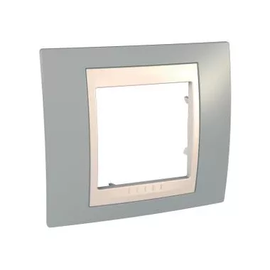 SCHNEIDER MGU6.002.565 UNICA Plus egyes keret, krém betéttel, ködszürke