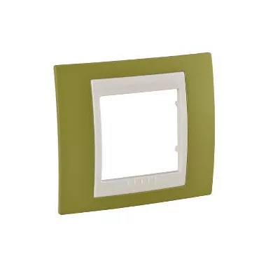 SCHNEIDER MGU6.002.566 UNICA Plus egyes keret, krém betéttel, pisztácia SCHNEIDER MGU6.002.566 UNICA Plus egyes keret, krém betéttel, pisztácia