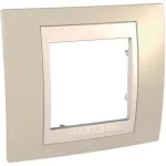   SCHNEIDER MGU6.002.567 UNICA Plus egyes keret, krém betéttel, homok
