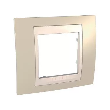 SCHNEIDER MGU6.002.567 UNICA Plus egyes keret, krém betéttel, homok