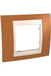 SCHNEIDER MGU6.002.569 UNICA Plus egyes keret, krém betéttel, narancs SCHNEIDER MGU6.002.569 UNICA Plus egyes keret, krém betéttel, narancs