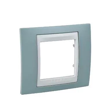 SCHNEIDER MGU6.002.570 UNICA Plus egyes keret, krém betéttel, vízzöld SCHNEIDER MGU6.002.570 UNICA Plus egyes keret, krém betéttel, vízzöld