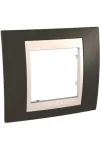 SCHNEIDER MGU6.002.571 UNICA Plus egyes keret, krém betéttel, kakaó SCHNEIDER MGU6.002.571 UNICA Plus egyes keret, krém betéttel, kakaó