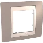   SCHNEIDER MGU6.002.574 UNICA Plus egyes keret, krém betéttel, szahara